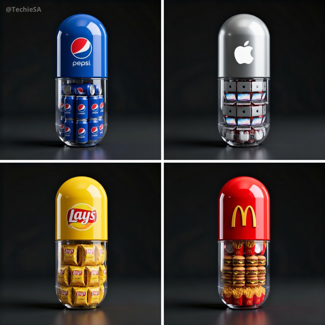 大型胶囊形容器的品牌3D渲染图