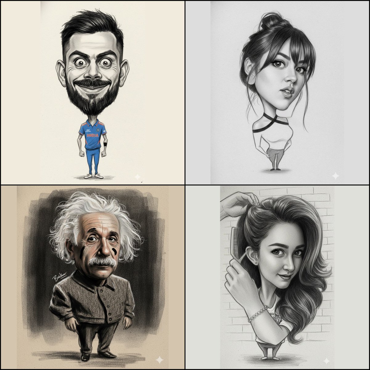 铅笔风格的大头漫画